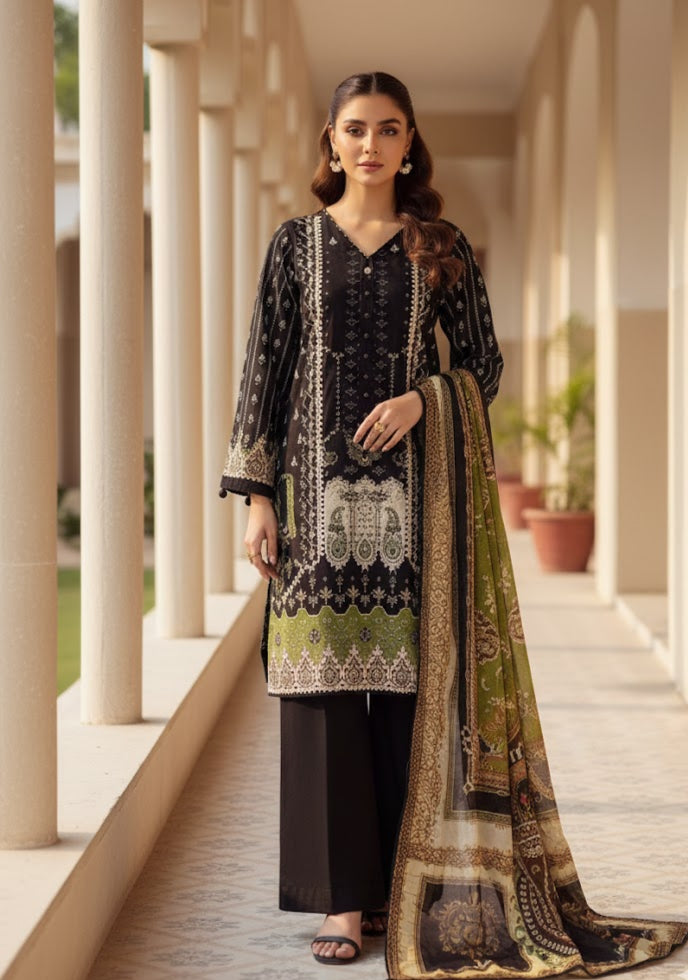 3 PIECE - PRINTED LAWN SUIT