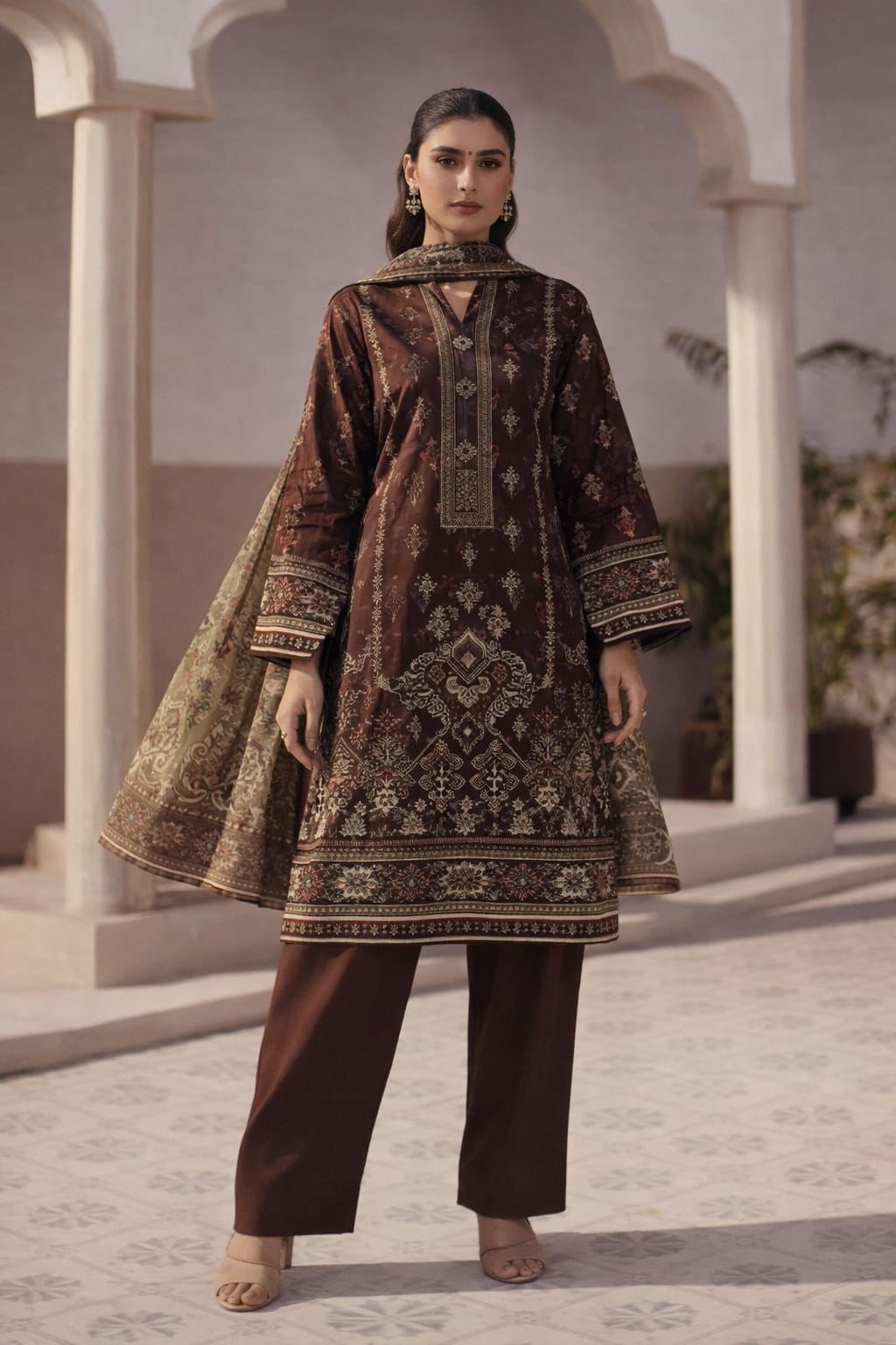 3 PIECE - PRINTED LAWN SUIT