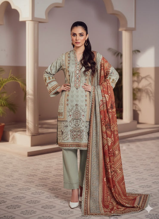 3 PIECE - PRINTED LAWN SUIT