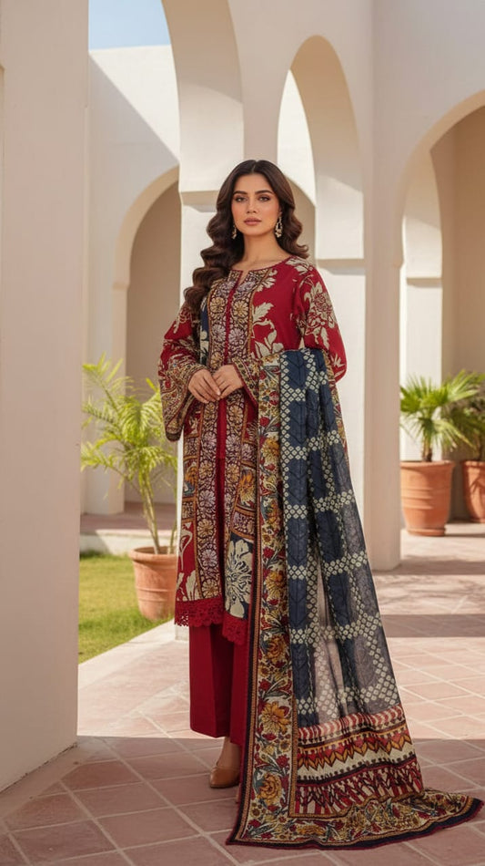 3 PIECE - DIGITAL PRINTED SUIT