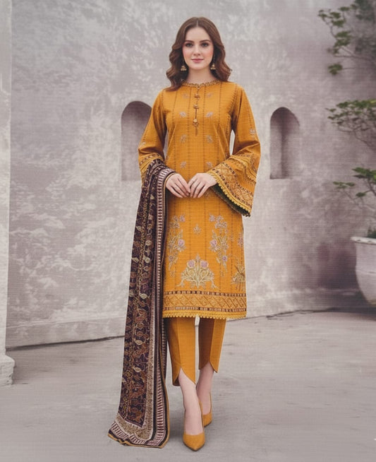 3 PIECE - EMBROIDERED LAWN SUIT