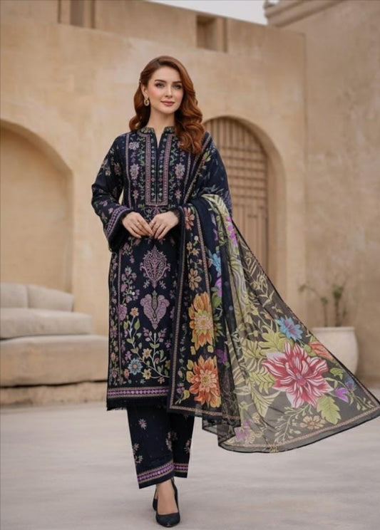 3 PIECE - DIGITAL PRINTED LAWN SUIT