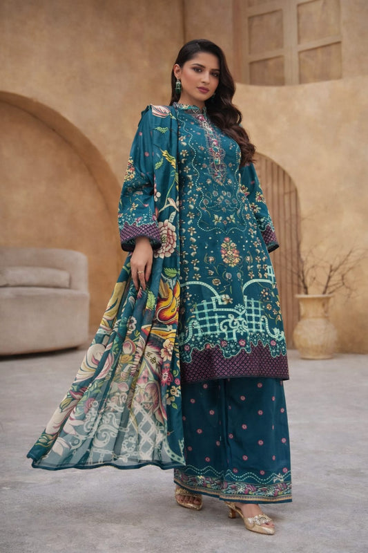 3 PIECE -  DIGITAL PRINTED LAWN SUIT