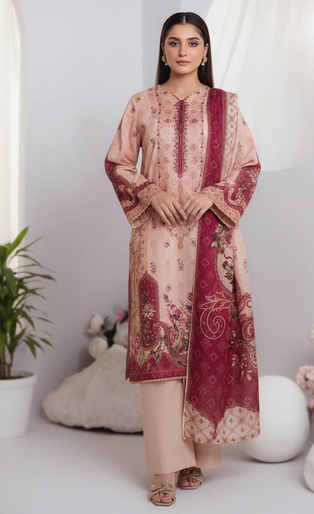 3 PIECE - DIGITAL PRINTED BANA DORA LAWN SUIT