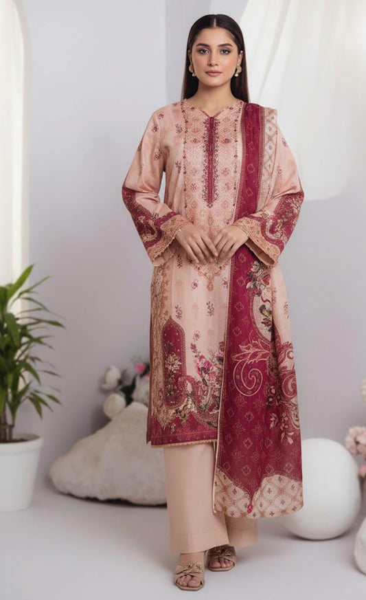 3 PIECE - DIGITAL PRINTED BANA DORA LAWN SUIT
